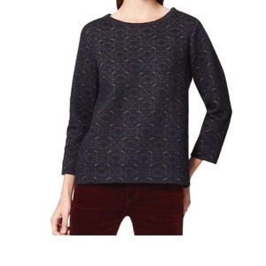 Loft Blue Quilted Sweater